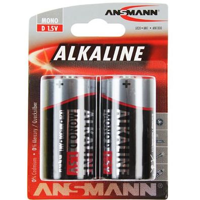Ansmann Red Alkaline D-Mono LR20 Batterie im 2er Blister
