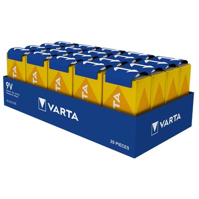 Varta Batterie Longlife Extra 4122 9,0Volt Block 6AM6 420mAh AlMN im 20er Vorteilspac