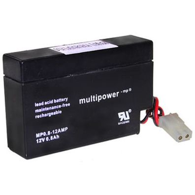Multipower Bleiakku MP0.8-12 12,0Volt 800mAh Kabel mit AMP Buchse