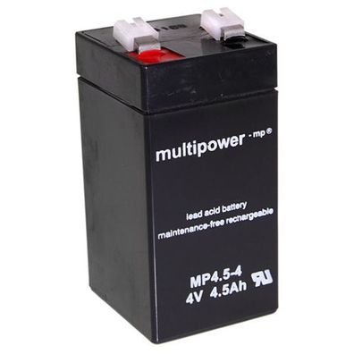 MultiPower Bleiakku MP4.5-4 4,0Volt 4,5Ah mit 6,3mm Steckanschlüssen