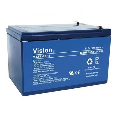 Vision LFP1215 LiFePo4 Akku mit 12 Volt und 15Ah, 180Wh