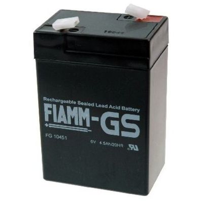 FIAMM Bleiakku FG10451 6,0 Volt 4,5 Ah mit 4,8mm Steckanschlüssen