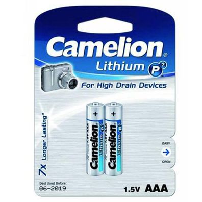 Camelion FR03 Lithium Batterie AAA FR03 - 2 Stück