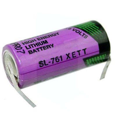 Tadiran SL761/ T 3,6V Lithium 2/3AA mit Lötfahnen in U-Form