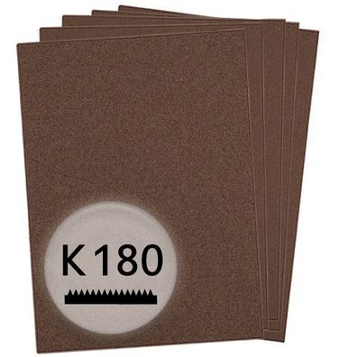 K180 Schleifpapier in 10 Bögen, 230x280mm - für Metall und Stahl