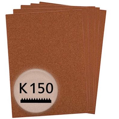 K150 Schleifpapier in 10 Bögen, 230x280mm - für Holz und Farbe