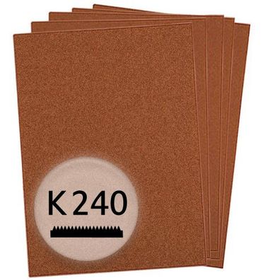 K240 Schleifpapier in 10 Bögen, 230x280mm - für Holz und Farbe