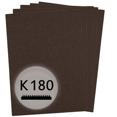 K180 Schleifpapier in 50 Bögen, 230x280mm - für Lack und Auto, wasserfest