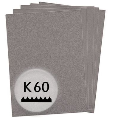 K60 Schleifpapier in 10 Bögen, 230x280mm - für Holz und Lack, Finishing