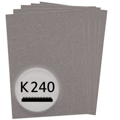 K240 Schleifpapier in 10 Bögen, 230x280mm - für Holz und Lack, Finishing