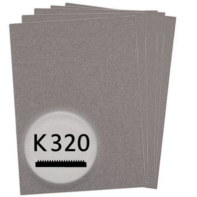 K320 Schleifpapier in 10 Bögen, 230x280mm - für Holz und Lack, Finishing