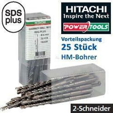 HiKoki HM-Hammerbohrer SDS-plus, Durchm.: 12 mm 210/150 mm, 2-Schneider 25er-Set