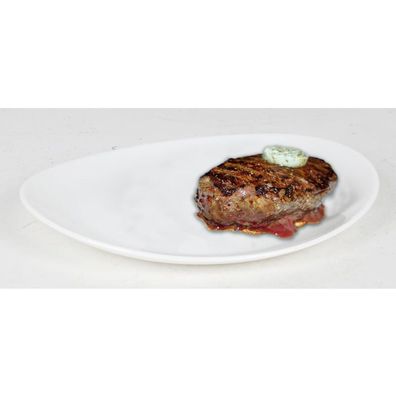 24 Stück Luminarc Steakteller Mittagsteller Speiseteller Gastronomie oval weiß