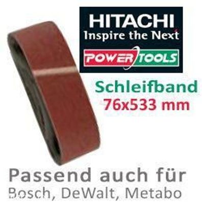 HiKoki Schleifpapier Schleifband 76x533mm K100