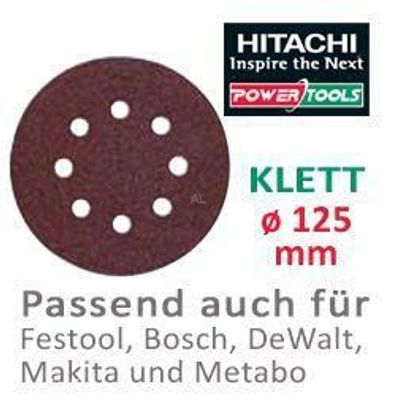 HiKoki Schleifpapier SP f. Klett Exzenterschleifer ø125 K400