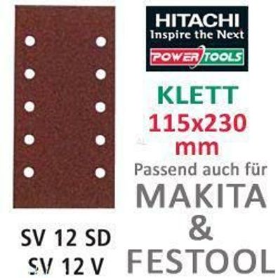 HiKoki Schleifpapier SP f. Klett Schwingschleifer 115x230 K320