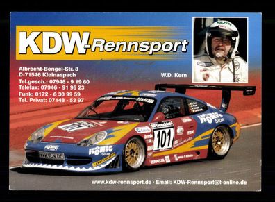 W.D. Kern Autogrammkarte Original Signiert Motorsport + A 224602