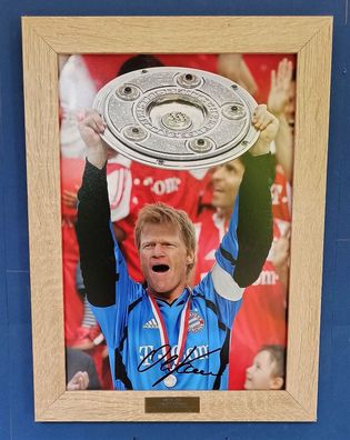 Oliver Kahn Bayern München 8x Deutscher Meister 1997-2008 Original Signiert