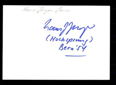 Hans Jürgen Jenss Deutscher Meister 1954 Hochsprung Original Signiert + A 224340