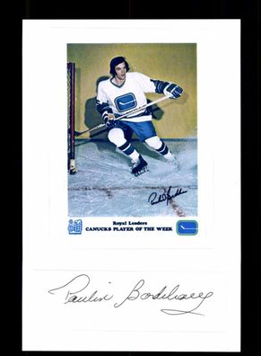Paulin Bordeleau Canada NHL 1973-76 Eishockey Original Signiert + A 224355