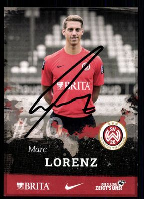 Marc Lorenz Autogrammkarte SV Wehen Wiesbaden 2015-16 Original Sign + A 224434