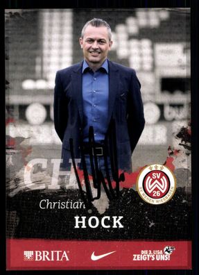 Christian Hock Autogrammkarte SV Wehen 2015-16 Original Sign + A 224446