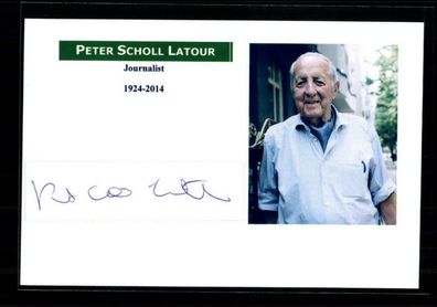 Peter Scholl Latour (1924-2014) Journalist Original Signiert + F 11571