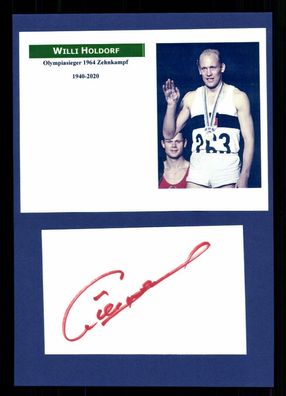 Willi Holdorf (1940-220) Olympiasieger 1964 Zehnkampf Original Signiert + G 34652