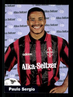 Paulo Sergio Autogrammkarte Bayer Leverkusen 1995-96 Original Signiert + A 67895