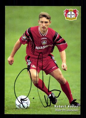 Robert Kovac Autogrammkarte Bayer Leverkusen 1996-97 Original Signiert + A 67871