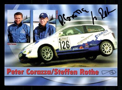 Peter Corazza und Steffen Rothe Motorsport Original Signiert + G 37415