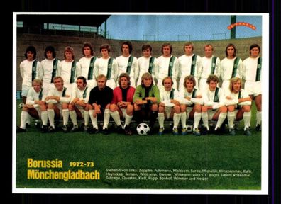 Borussia Mönchengladbach Mannschaftskarte 1972-73