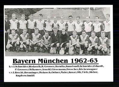 FC Bayern München Mannschaftskarte 1962-63