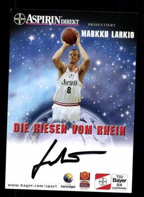 Markku Larkio TSV Bayer Leverkusen Original Signiert Basketball + A 224708