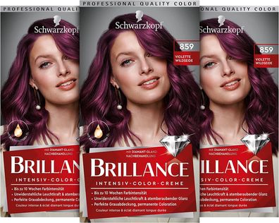 Brillance Intensiv-Color-Creme 859 Violette 3 Stk (3x160ml)