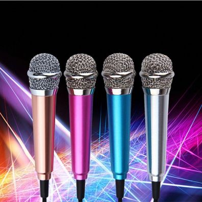 4-Farben-Handmikrofon tragbares Mini-3,5-mm-Stereo-Studiomikrofon für Laptop-PC