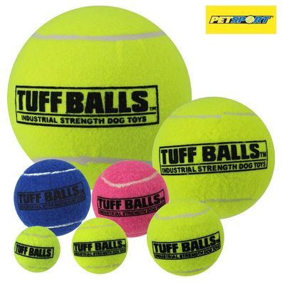 PetSport Tennisball TUFF BALL - XS/ S/ M/ L/ XL - Apportierspielzeug Hundeball
