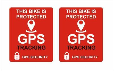 2 GPS Aufkleber Alarm Warnaufkleber Bike Motorra Theft Sticker Tracking Nr. 5606
