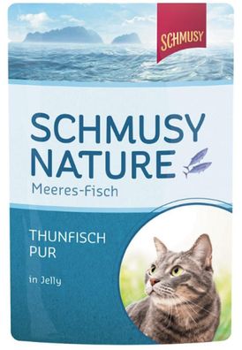 Schmusy-Nature ¦ Meeres-Fisch - Thunfisch pur - 24 x 100g ¦ nasses Katzenfutter ...