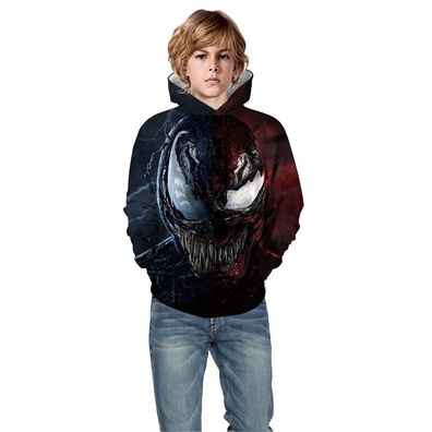 Junge Marvel Venom 3D Druck Hoody Kinder Pullover Persönlichkeit Sweatshirts