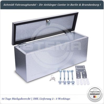 Original Stema Deichselbox / Staubox / Werkzeugbox 50x15x20