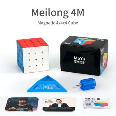 MoYu Meilong 4M Magnetic 4x4 - stickerless - Zauberwürfel Rubiks Speedcube Magi