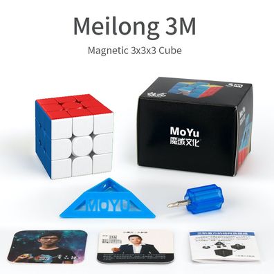 MoYu Meilong 3M Magnetic 3x3 - stickerless - Zauberwürfel Rubiks Speedcube Magi