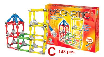 Magnetic WORLD Magnetisches Konstruktionsset - 148 pcs - Zauberwürfel Rubiks Sp