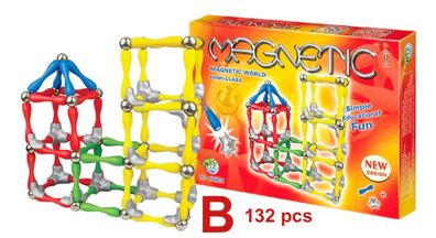 Magnetic WORLD Magnetisches Konstruktionsset - 132 pcs - Zauberwürfel Rubiks Sp