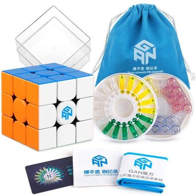 GAN356 X V2 3x3 - stickerless - Zauberwürfel Rubiks Speedcube Magic