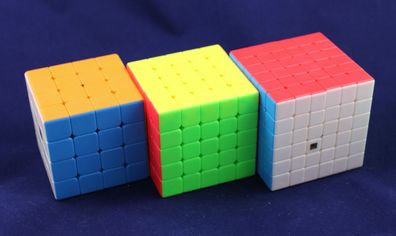 MoYu Meilong Set 3x3, 4x4, 5x5 - stickerless - Zauberwürfel Rubiks Speedcube Ma