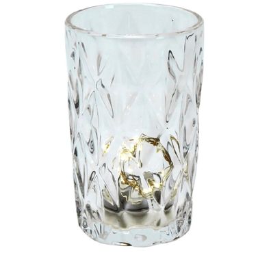 Longdrink Glas Wasser Saft Trink Basic klar H=13cm hoch Bar 300ml Raute edel