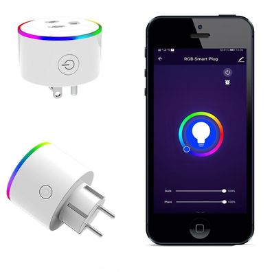 RGB Wireless Power Socket Smart Plug - Fernbedienung mit Alexa