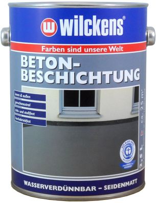 10 Liter Wilckens Betonbeschichtung Silbergrau Beton Boden Estrich Farbe Beschichtung